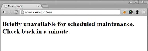 مشکل Briefly unavailable for scheduled